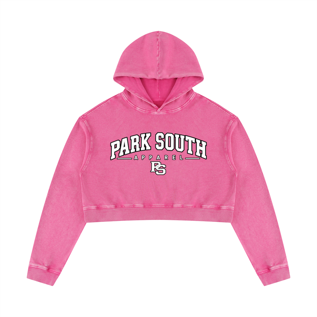 Women’s Mineral Washed Crop Hoodie