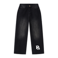 Men's Vintage Wash Wide Leg Jeans