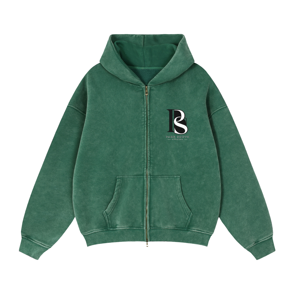 Zip-Through Boxy Fleece Hoodie