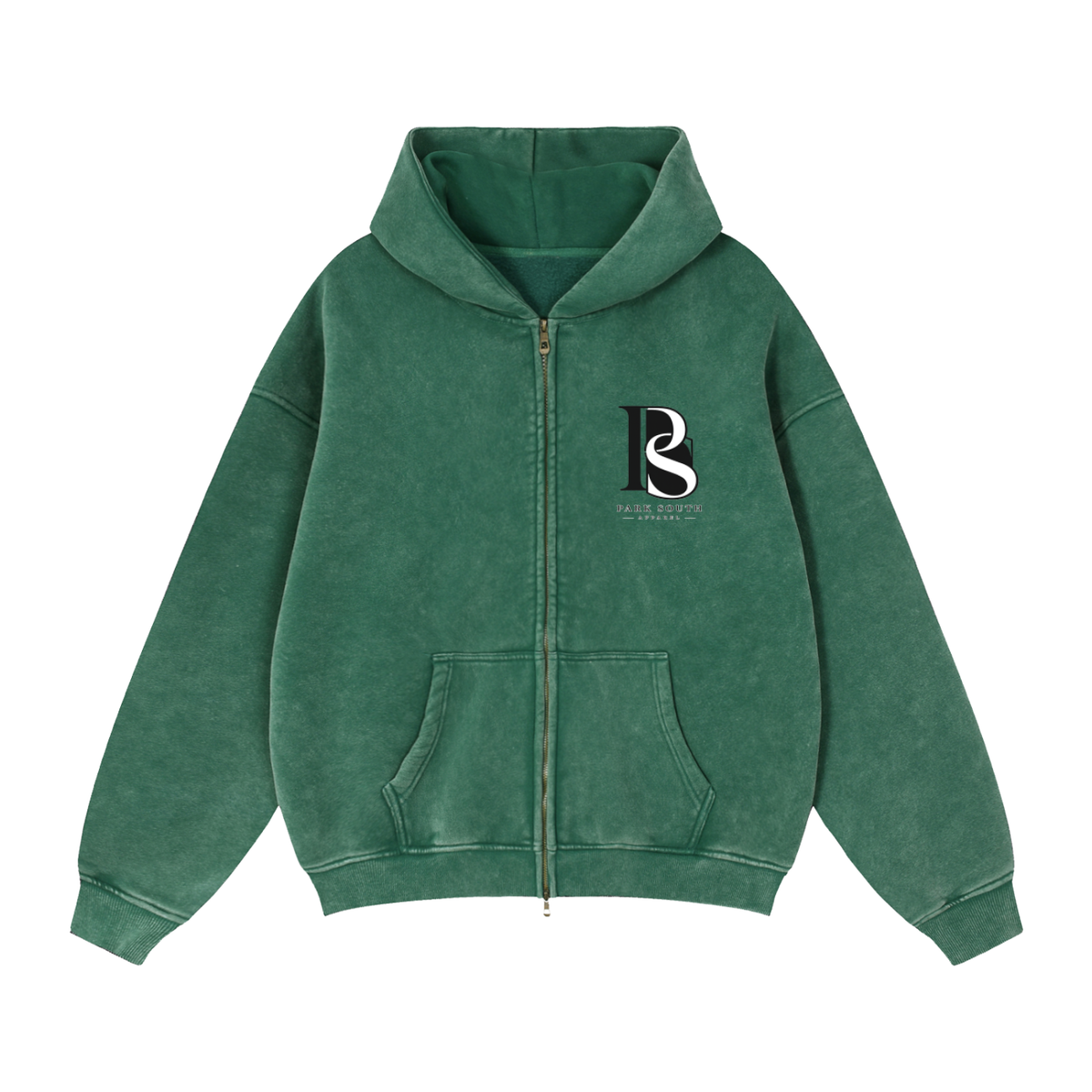 Zip-Through Boxy Fleece Hoodie