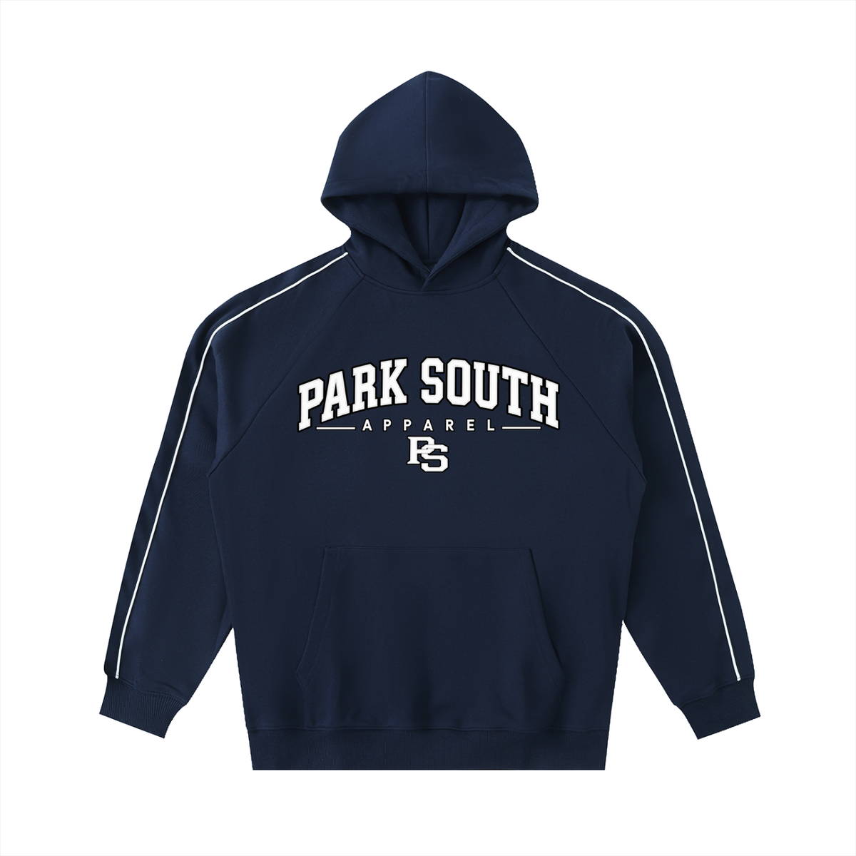 Contrast Piping Raglan Hoodie