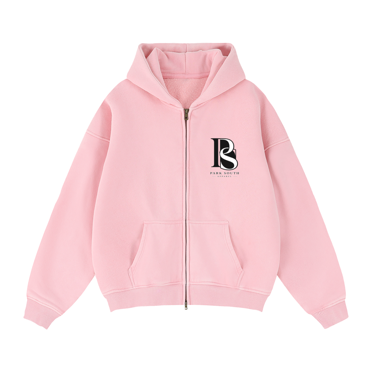 Zip-Through Boxy Fleece Hoodie