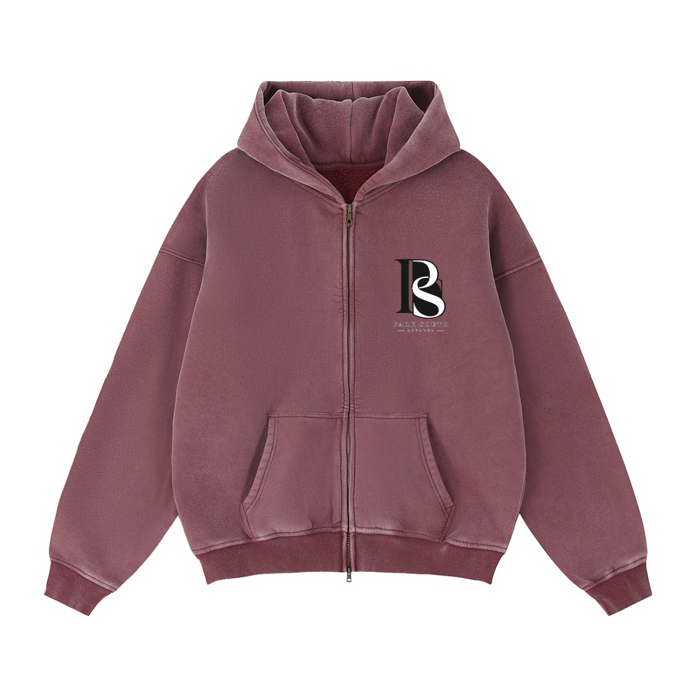 Zip-Through Boxy Fleece Hoodie