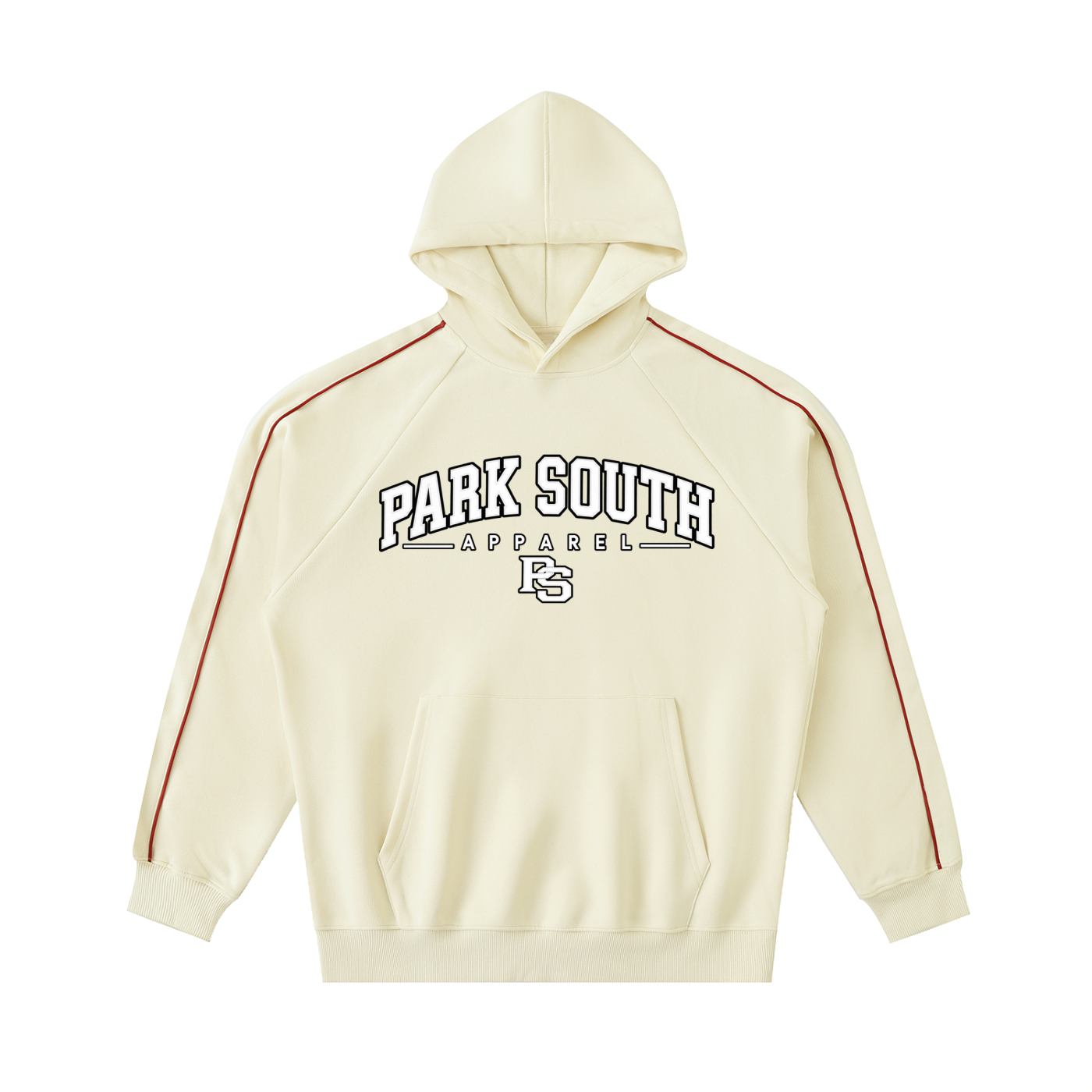 Contrast Piping Raglan Hoodie