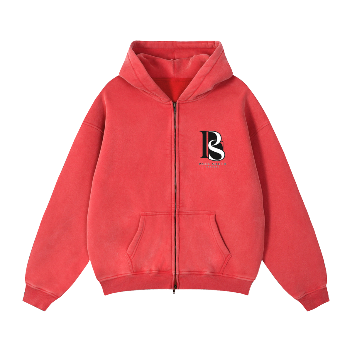 Zip-Through Boxy Fleece Hoodie